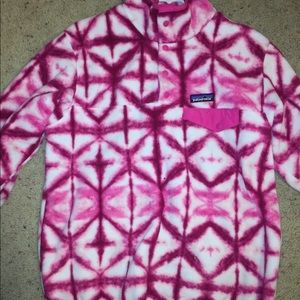 Rare pink tie dye Patagonia sweater. Synchilla